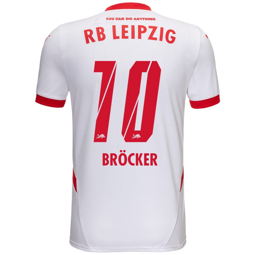 Niño Camiseta Mads Bröcker #10 Blanco Rojo 1ª Equipación 2024/25 La Camisa Argentina