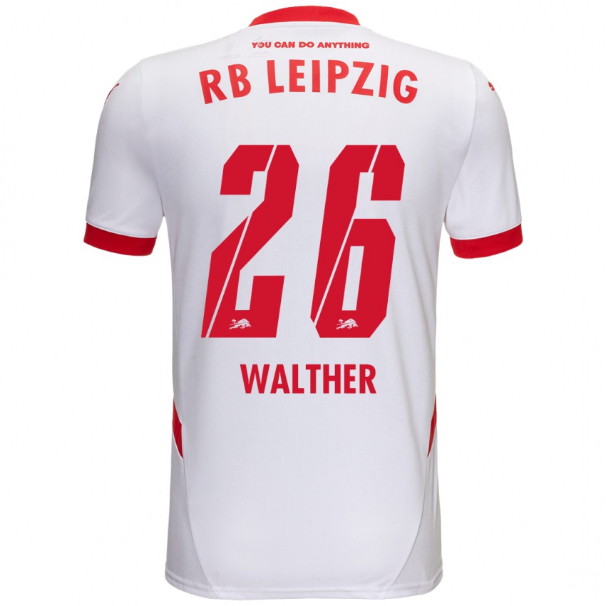 Niño Camiseta Mika Walther #26 Blanco Rojo 1ª Equipación 2024/25 La Camisa Argentina