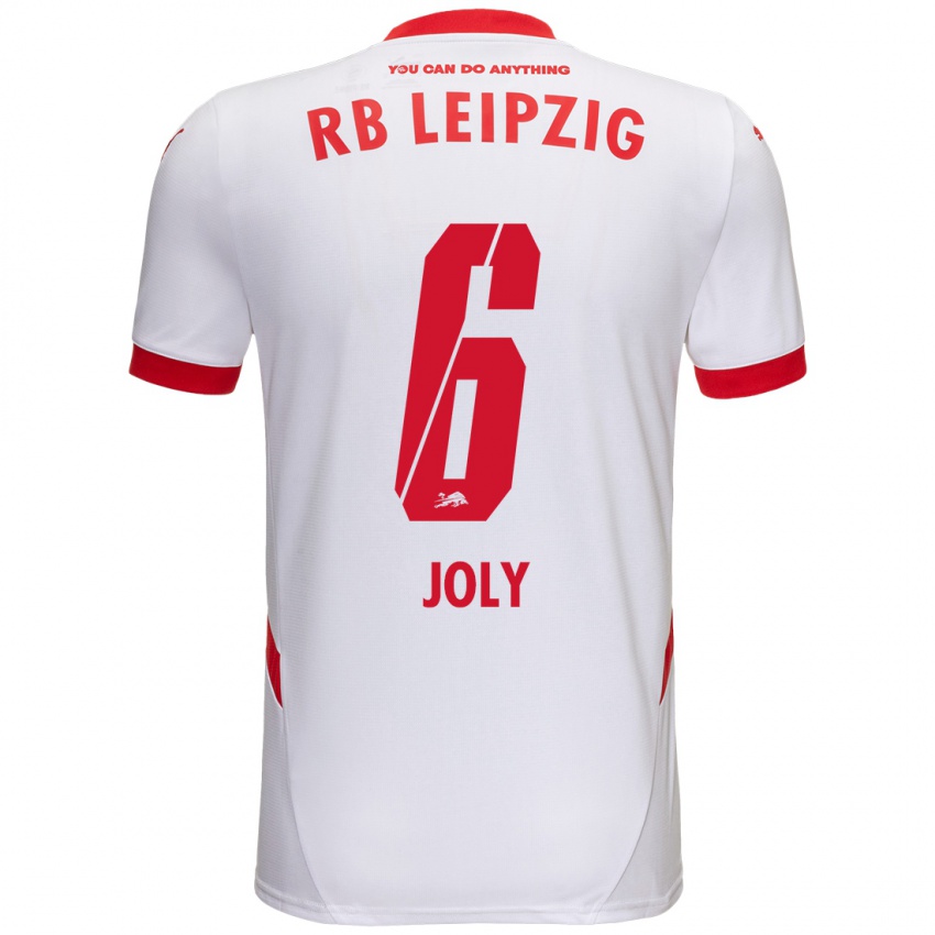 Niño Camiseta Lou-Ann Joly #6 Blanco Rojo 1ª Equipación 2024/25 La Camisa Argentina