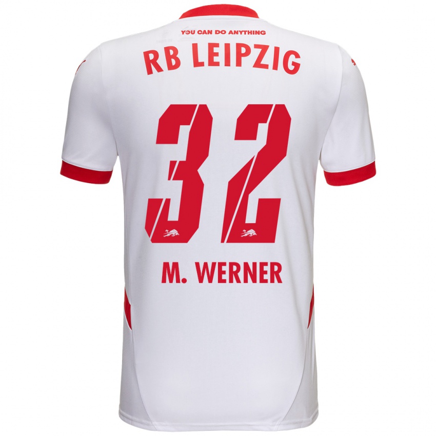 Niño Camiseta Mia Werner #32 Blanco Rojo 1ª Equipación 2024/25 La Camisa Argentina