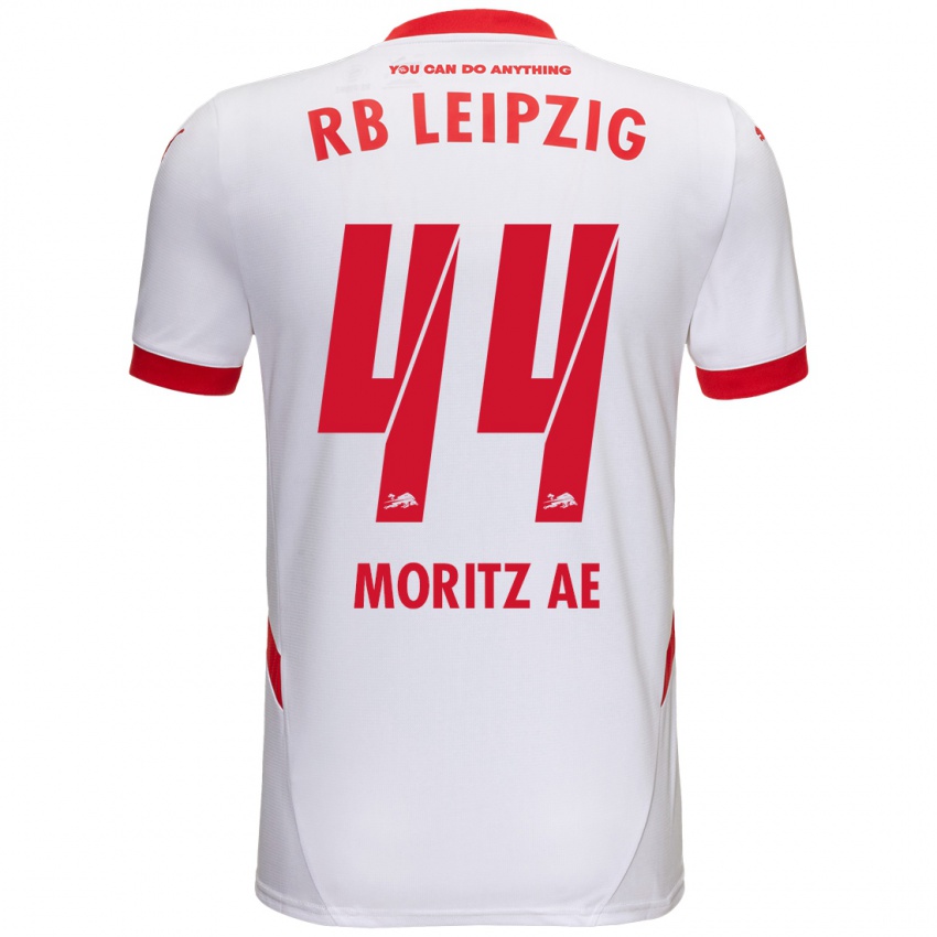 Niño Camiseta Moritz Aé #44 Blanco Rojo 1ª Equipación 2024/25 La Camisa Argentina