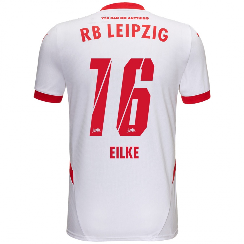 Niño Camiseta Lennox Eilke #16 Blanco Rojo 1ª Equipación 2024/25 La Camisa Argentina