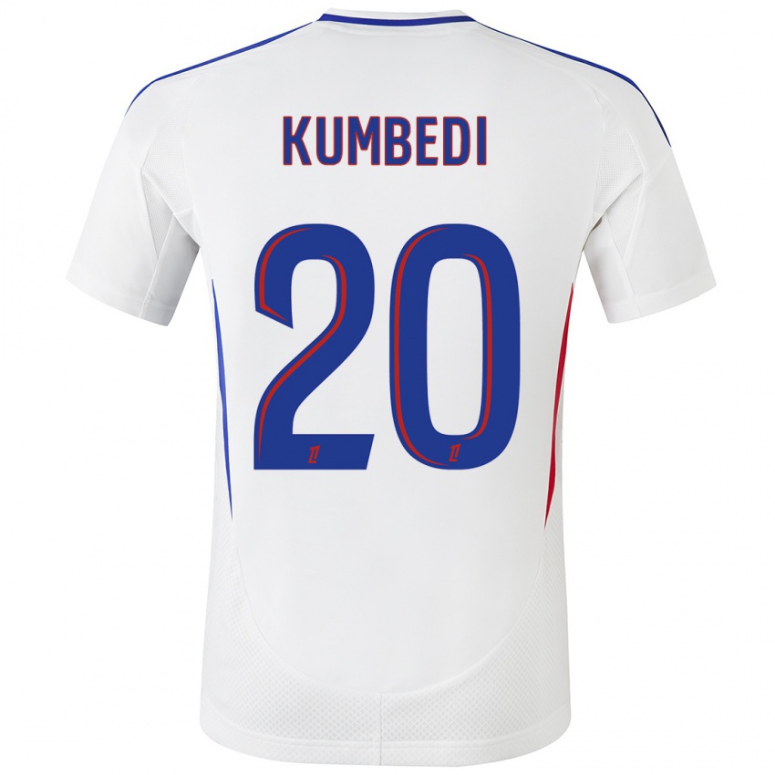 Niño Camiseta Saël Kumbedi #20 Blanco Azul 1ª Equipación 2024/25 La Camisa Argentina