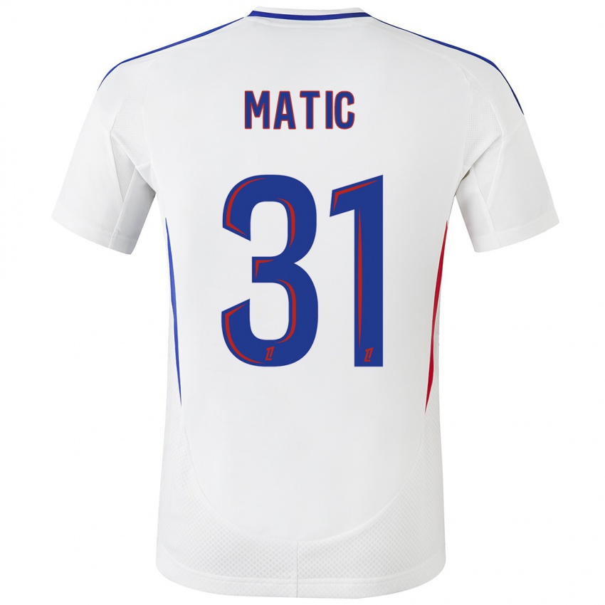 Niño Camiseta Nemanja Matic #31 Blanco Azul 1ª Equipación 2024/25 La Camisa Argentina