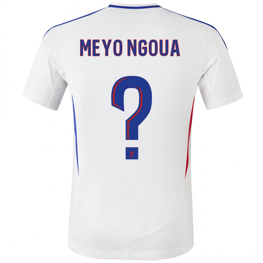 Niño Camiseta Bryan Meyo Ngoua #0 Blanco Azul 1ª Equipación 2024/25 La Camisa Argentina