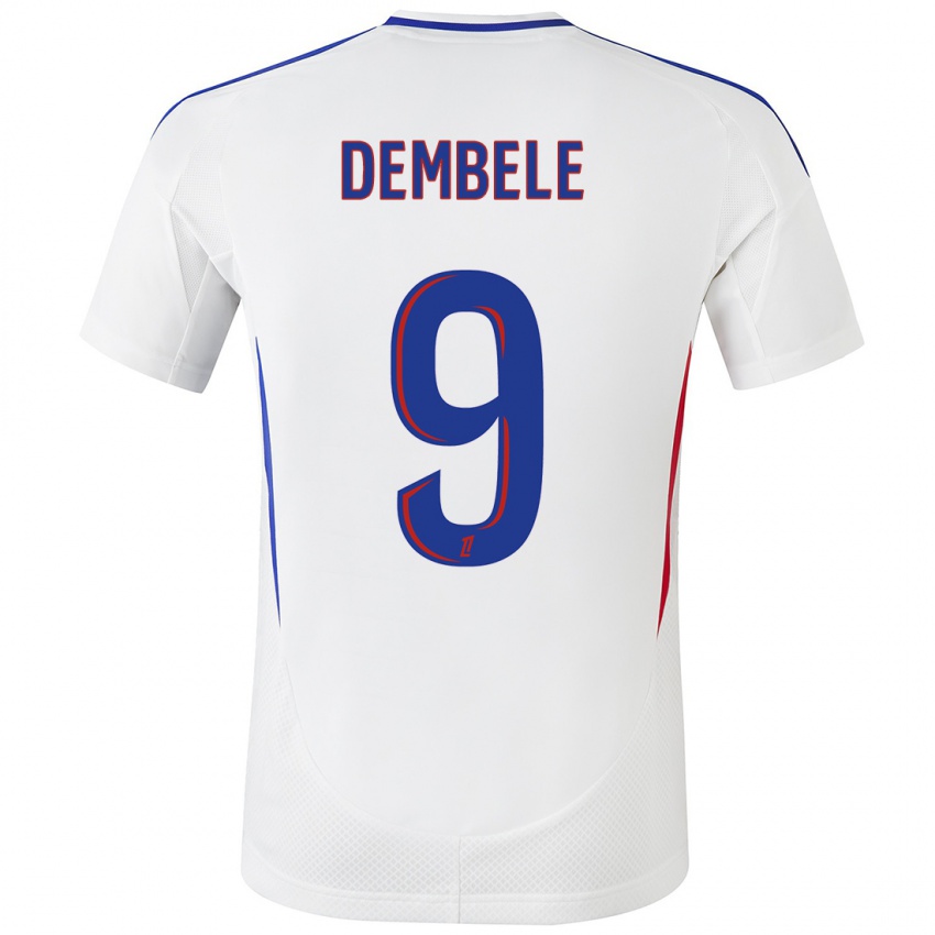 Niño Camiseta Moussa Dembele #9 Blanco Azul 1ª Equipación 2024/25 La Camisa Argentina