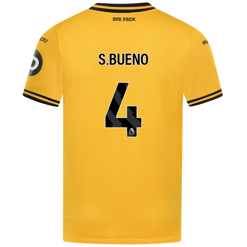 Niño Camiseta Santiago Bueno #4 Amarillo 1ª Equipación 2024/25 La Camisa Argentina