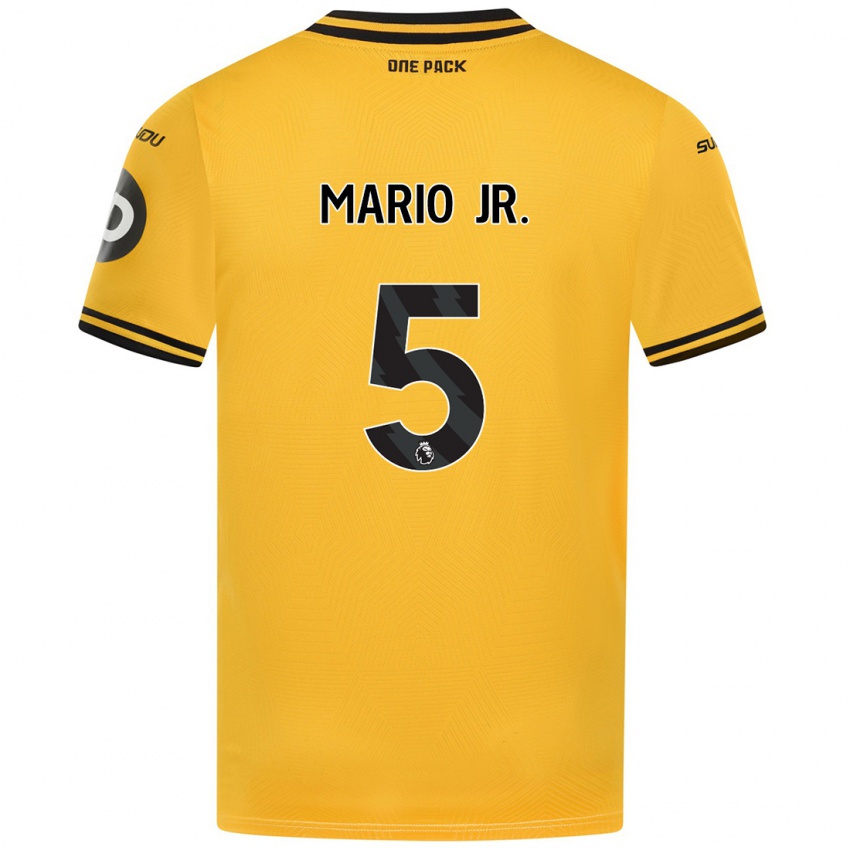 Niño Camiseta Mario Lemina #5 Amarillo 1ª Equipación 2024/25 La Camisa Argentina