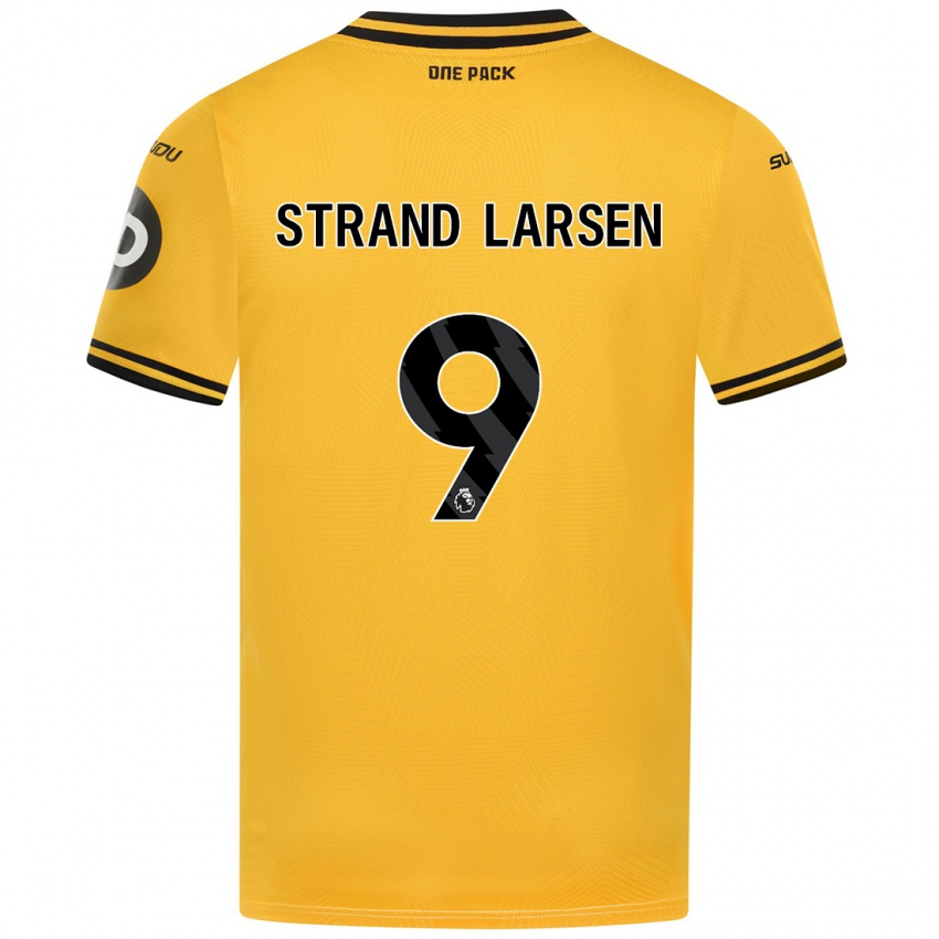 Niño Camiseta Jørgen Strand Larsen #9 Amarillo 1ª Equipación 2024/25 La Camisa Argentina