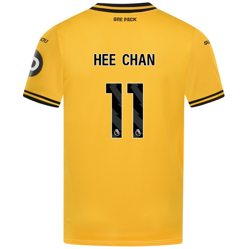 Niño Camiseta Hee-Chan Hwang #11 Amarillo 1ª Equipación 2024/25 La Camisa Argentina