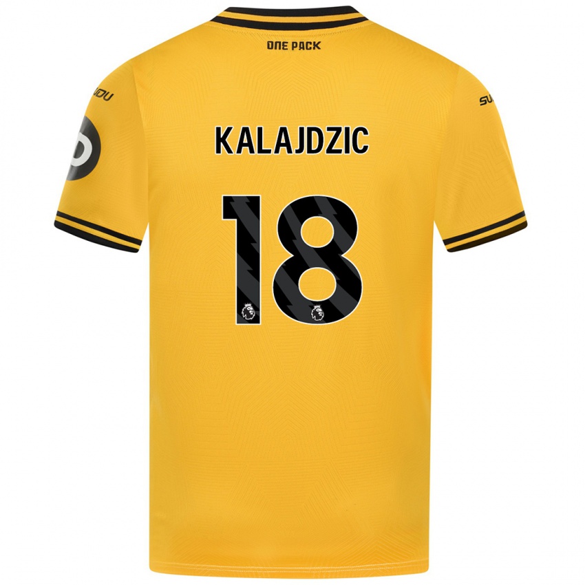 Niño Camiseta Sasa Kalajdzic #18 Amarillo 1ª Equipación 2024/25 La Camisa Argentina