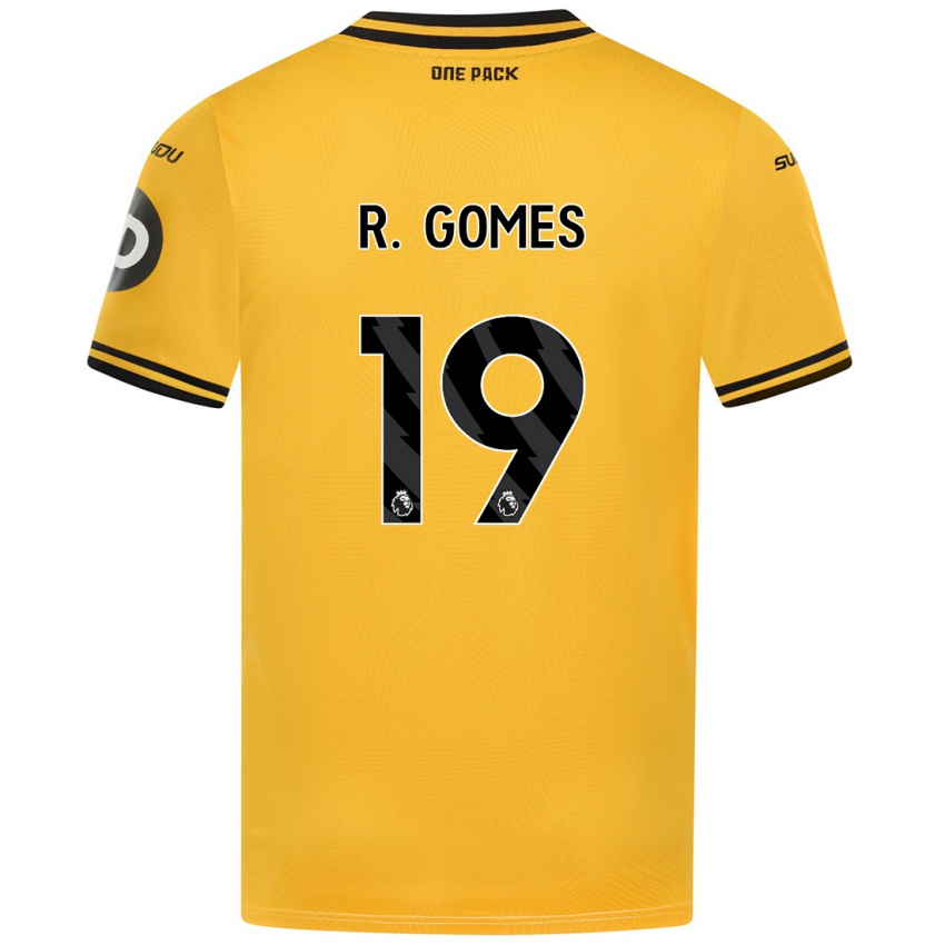 Niño Camiseta Rodrigo Gomes #19 Amarillo 1ª Equipación 2024/25 La Camisa Argentina