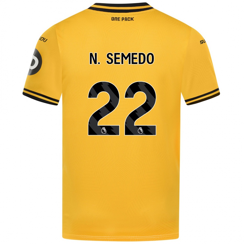 Niño Camiseta Nelson Semedo #22 Amarillo 1ª Equipación 2024/25 La Camisa Argentina