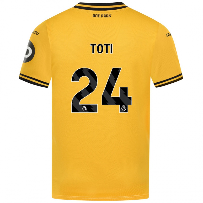 Niño Camiseta Toti #24 Amarillo 1ª Equipación 2024/25 La Camisa Argentina