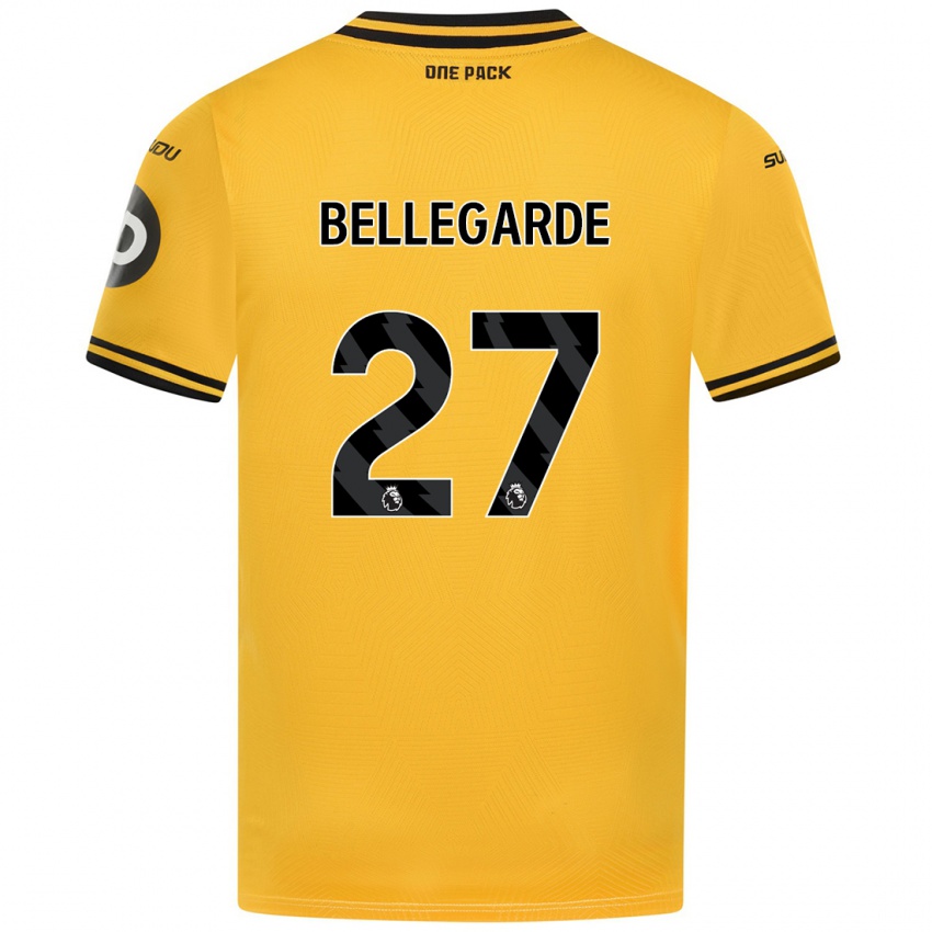 Niño Camiseta Jean-Ricner Bellegarde #27 Amarillo 1ª Equipación 2024/25 La Camisa Argentina