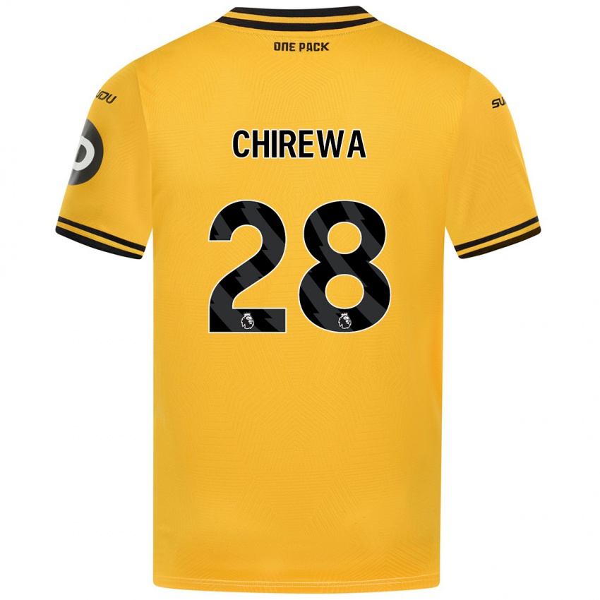 Niño Camiseta Tawanda Chirewa #28 Amarillo 1ª Equipación 2024/25 La Camisa Argentina