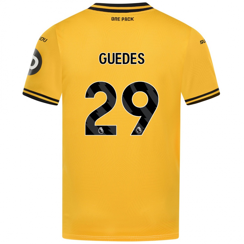 Niño Camiseta Goncalo Guedes #29 Amarillo 1ª Equipación 2024/25 La Camisa Argentina