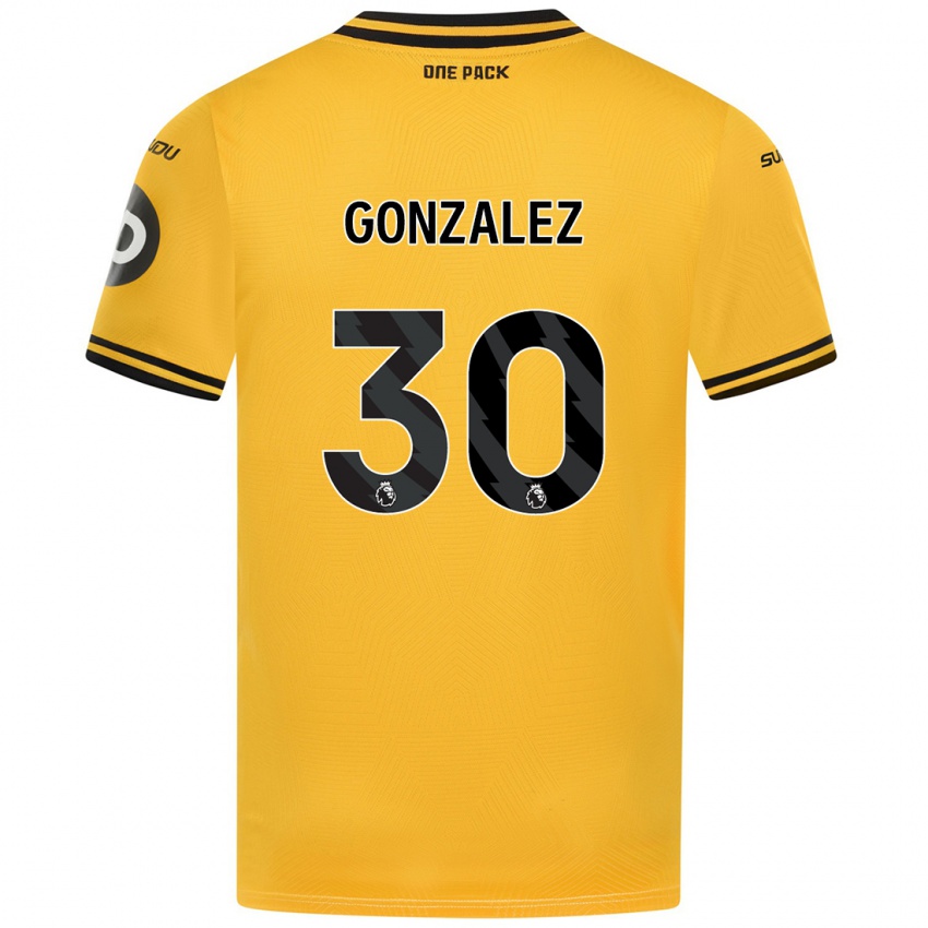 Niño Camiseta Enso González #30 Amarillo 1ª Equipación 2024/25 La Camisa Argentina