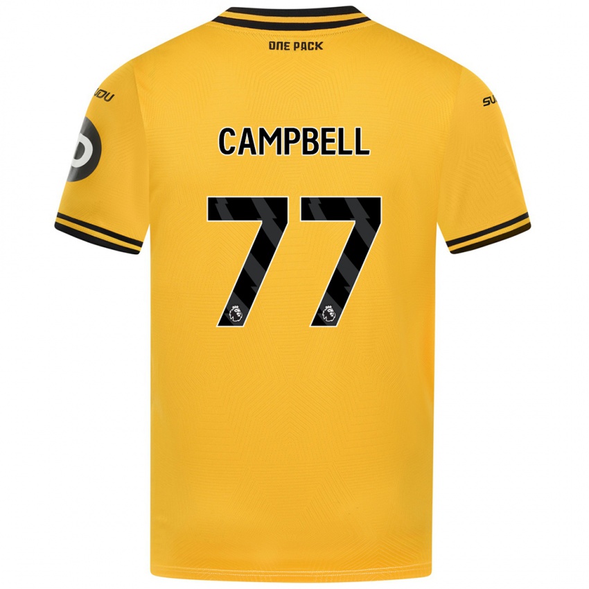 Niño Camiseta Chem Campbell #77 Amarillo 1ª Equipación 2024/25 La Camisa Argentina