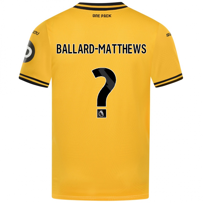 Niño Camiseta Emilio Ballard-Matthews #0 Amarillo 1ª Equipación 2024/25 La Camisa Argentina