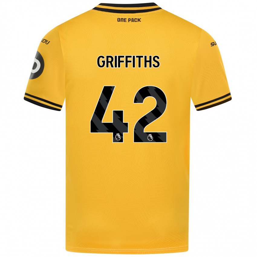 Niño Camiseta Harvey Griffiths #42 Amarillo 1ª Equipación 2024/25 La Camisa Argentina