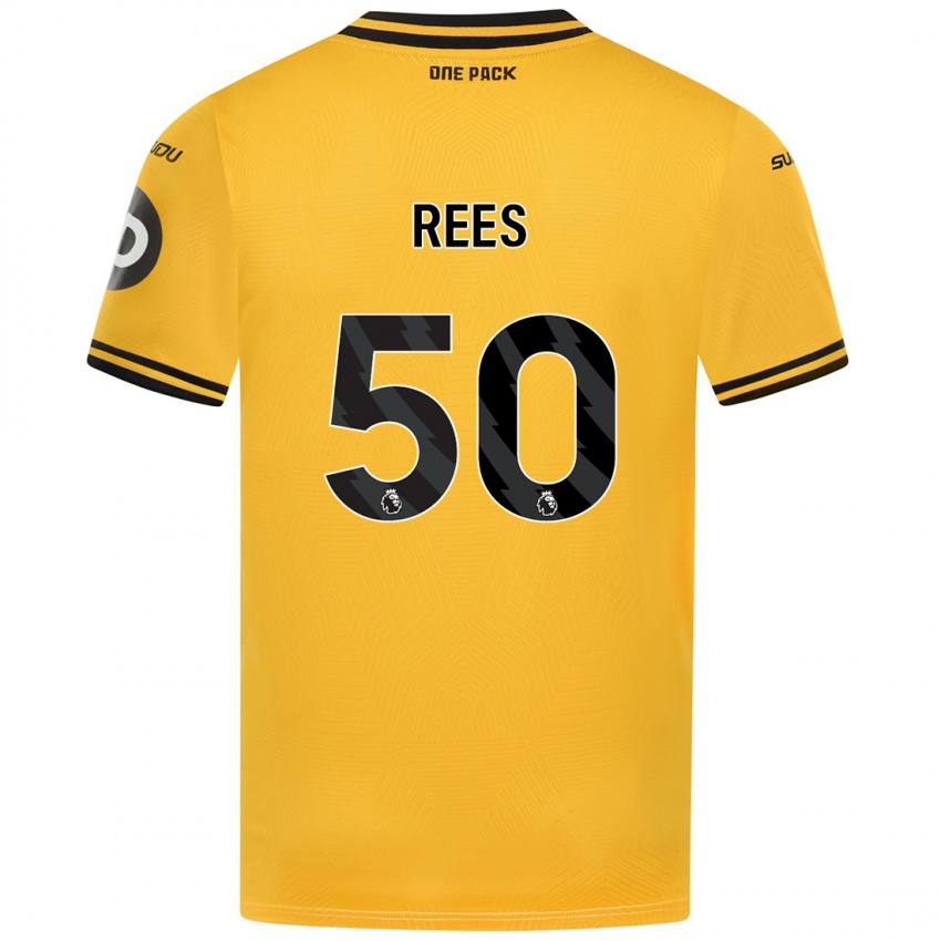 Niño Camiseta Mason Rees #50 Amarillo 1ª Equipación 2024/25 La Camisa Argentina