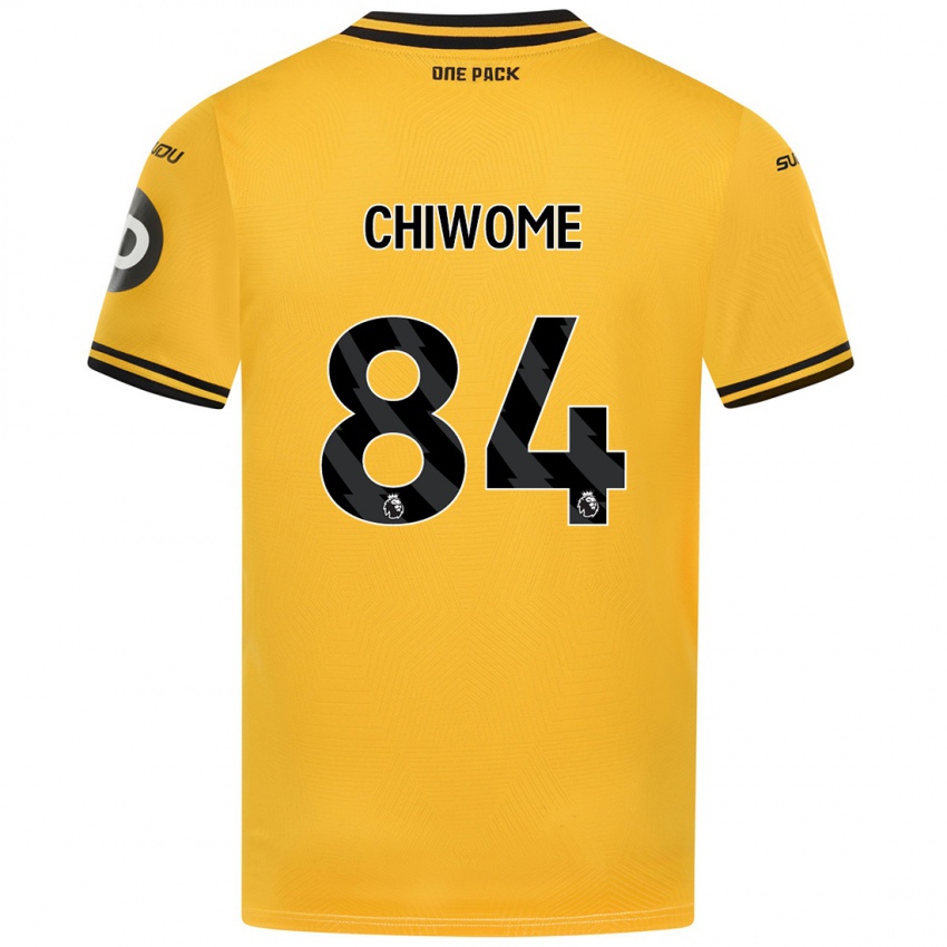 Niño Camiseta Leon Chiwome #84 Amarillo 1ª Equipación 2024/25 La Camisa Argentina