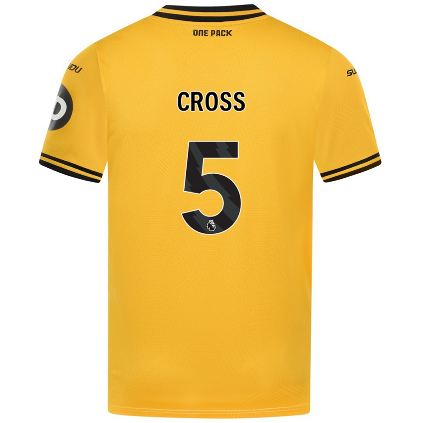 Niño Camiseta Emma Cross #5 Amarillo 1ª Equipación 2024/25 La Camisa Argentina