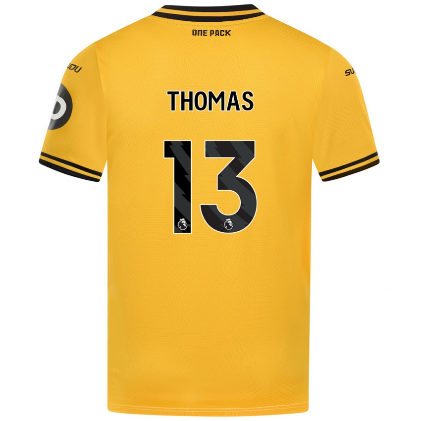 Niño Camiseta Bec Thomas #13 Amarillo 1ª Equipación 2024/25 La Camisa Argentina