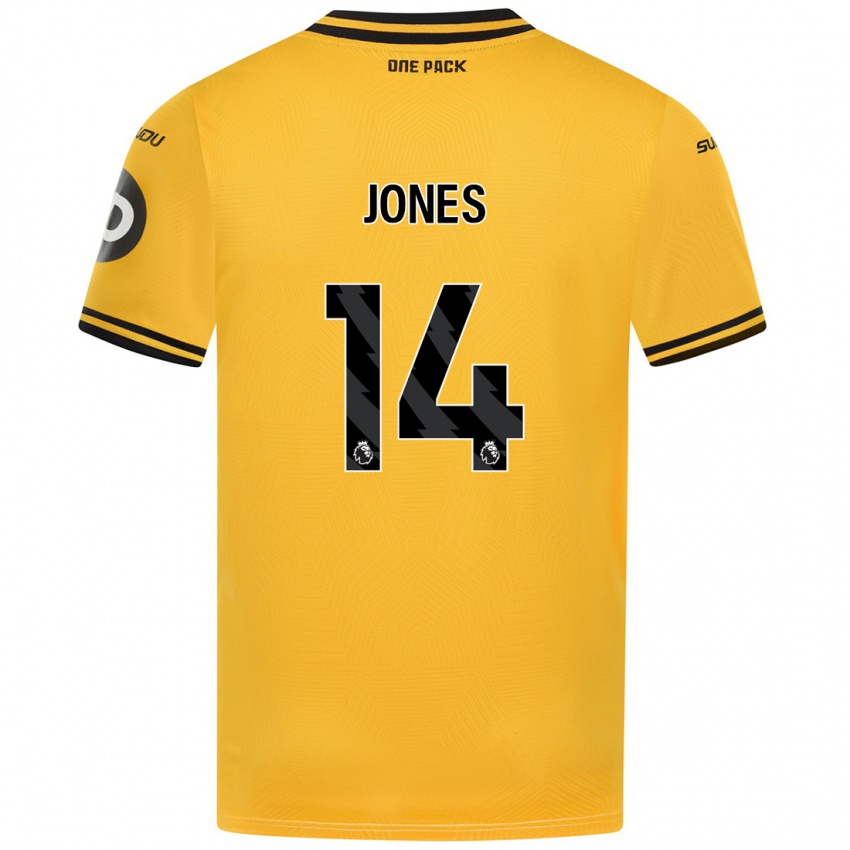 Niño Camiseta Meesha Dudley-Jones #14 Amarillo 1ª Equipación 2024/25 La Camisa Argentina