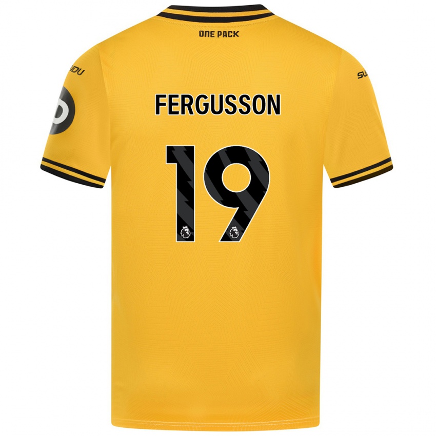 Niño Camiseta Liv Fergusson #19 Amarillo 1ª Equipación 2024/25 La Camisa Argentina