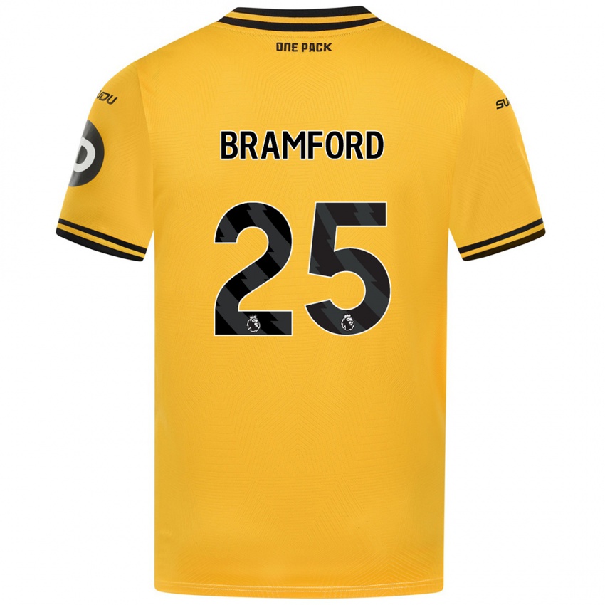 Niño Camiseta Sophie Bramford #25 Amarillo 1ª Equipación 2024/25 La Camisa Argentina