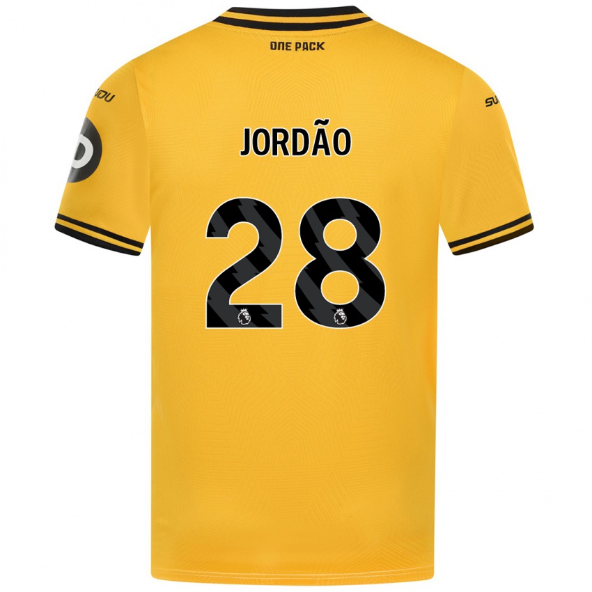 Niño Camiseta Bruno Jordao #28 Amarillo 1ª Equipación 2024/25 La Camisa Argentina