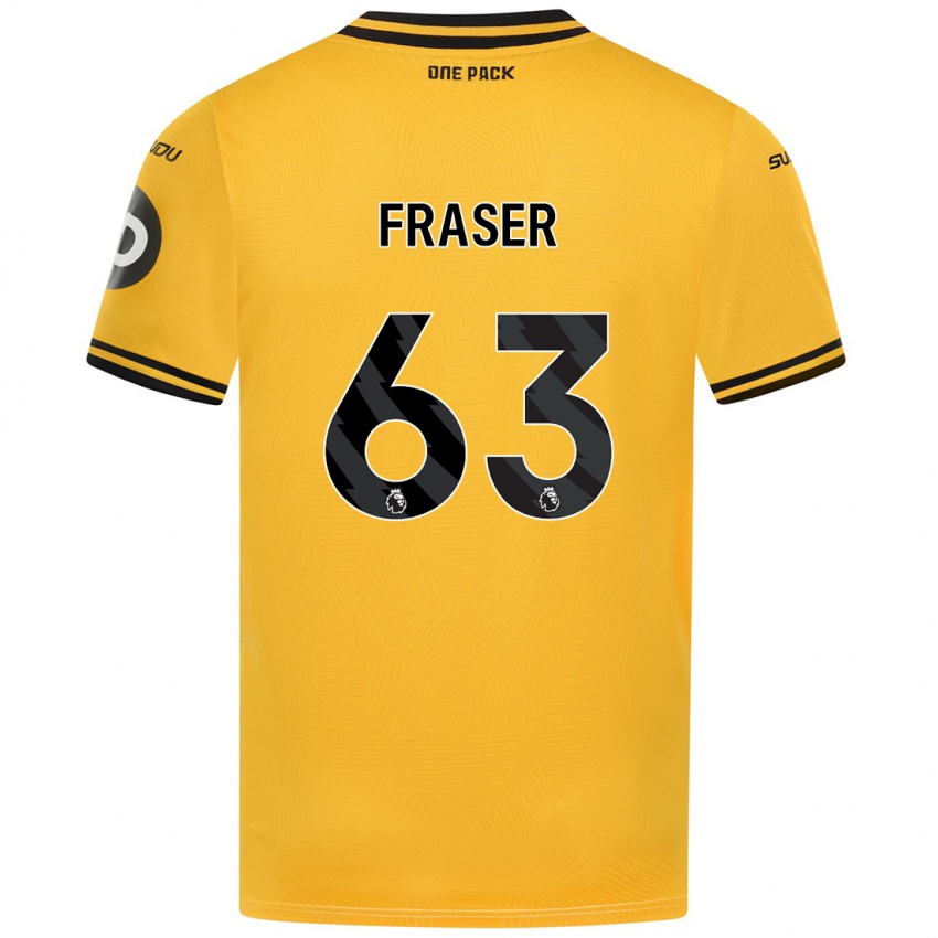 Niño Camiseta Nathan Fraser #63 Amarillo 1ª Equipación 2024/25 La Camisa Argentina