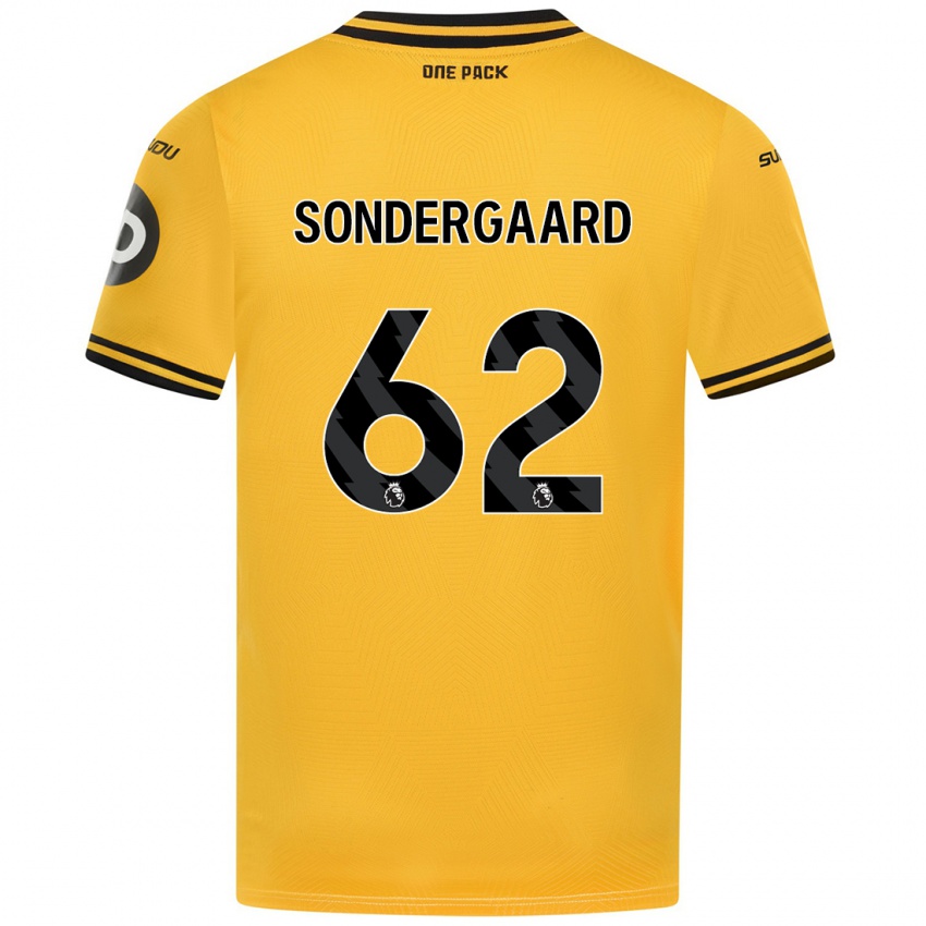 Niño Camiseta Andreas Sondergaard #62 Amarillo 1ª Equipación 2024/25 La Camisa Argentina