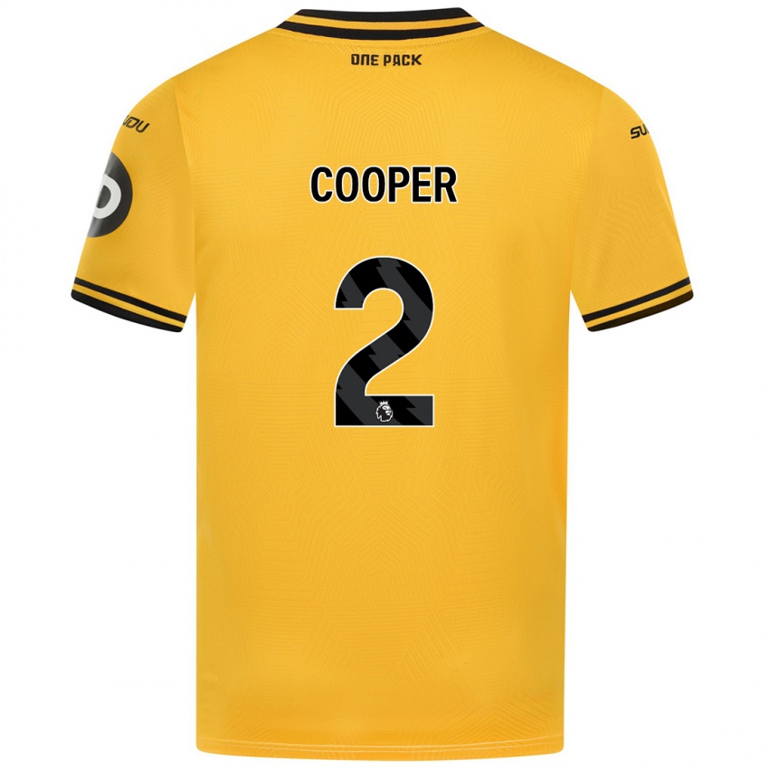 Niño Camiseta Laura Cooper #2 Amarillo 1ª Equipación 2024/25 La Camisa Argentina