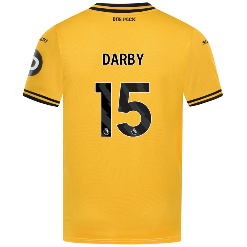 Niño Camiseta Kelly Darby #15 Amarillo 1ª Equipación 2024/25 La Camisa Argentina