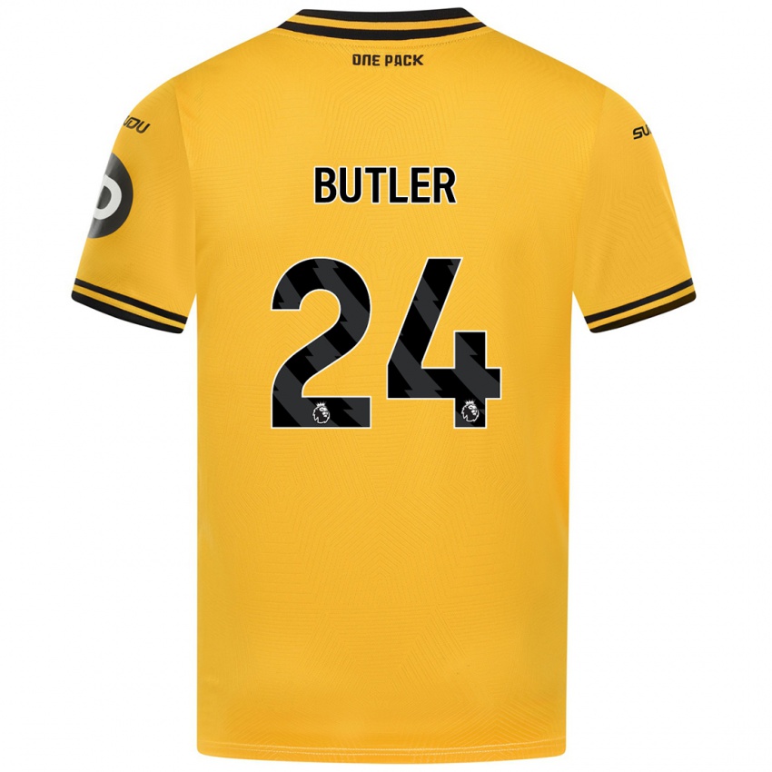 Niño Camiseta Elli Butler #24 Amarillo 1ª Equipación 2024/25 La Camisa Argentina