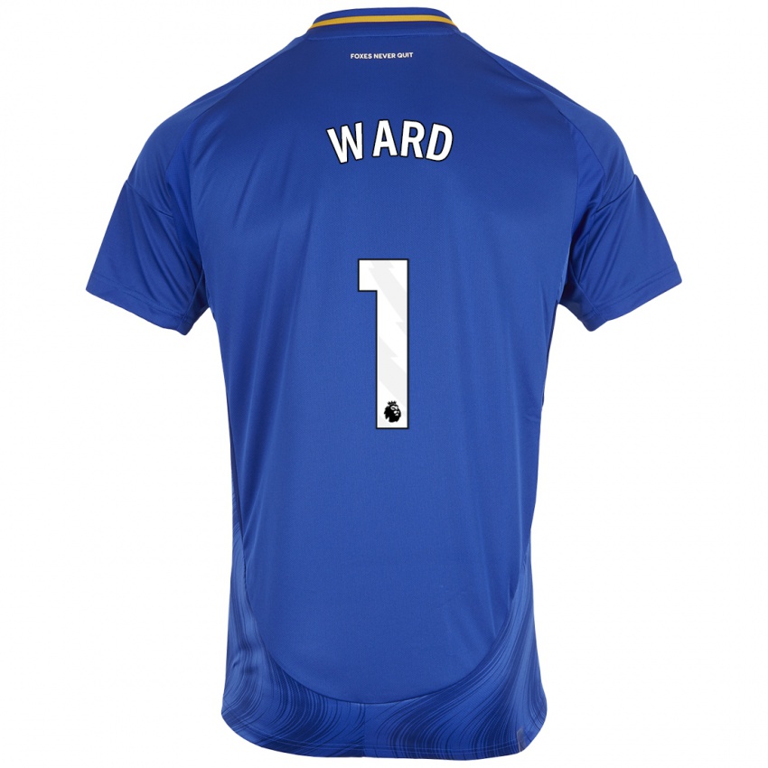 Niño Camiseta Danny Ward #1 Azul Blanco 1ª Equipación 2024/25 La Camisa Argentina