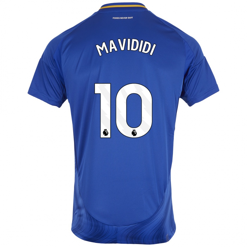 Niño Camiseta Stephy Mavididi #10 Azul Blanco 1ª Equipación 2024/25 La Camisa Argentina