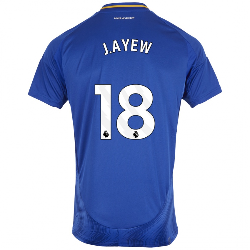 Niño Camiseta Ayew #18 Azul Blanco 1ª Equipación 2024/25 La Camisa Argentina