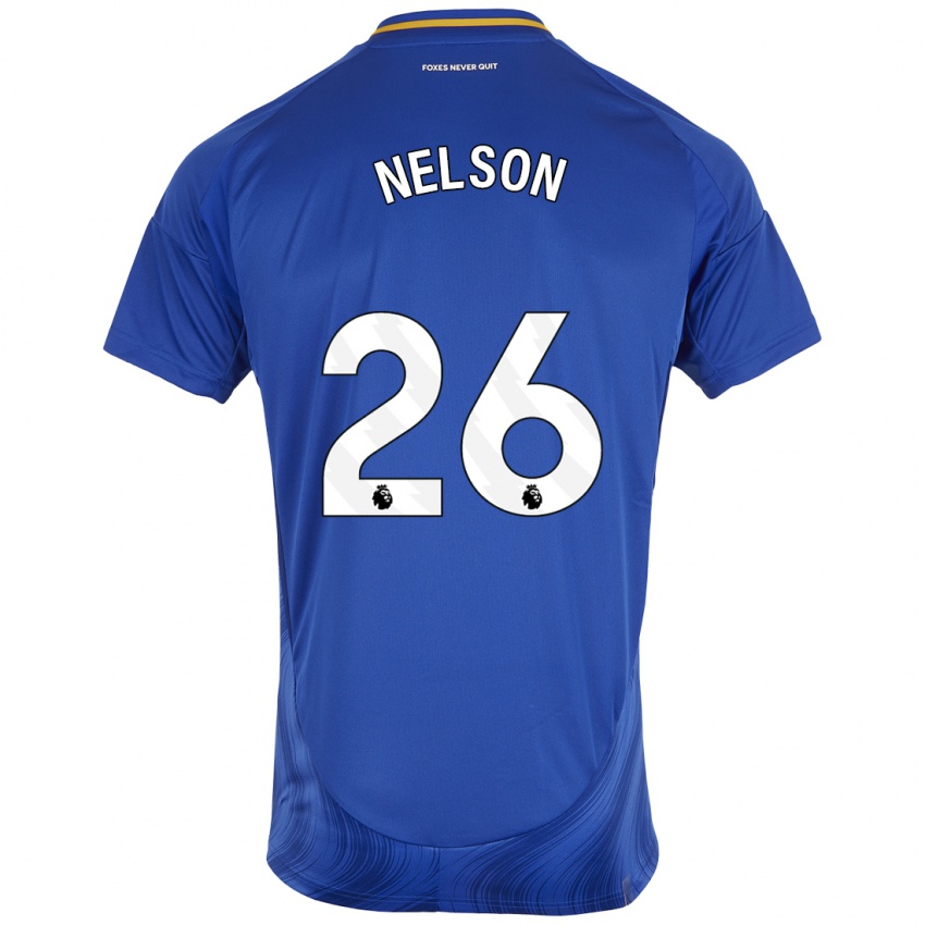 Niño Camiseta Ben Nelson #26 Azul Blanco 1ª Equipación 2024/25 La Camisa Argentina