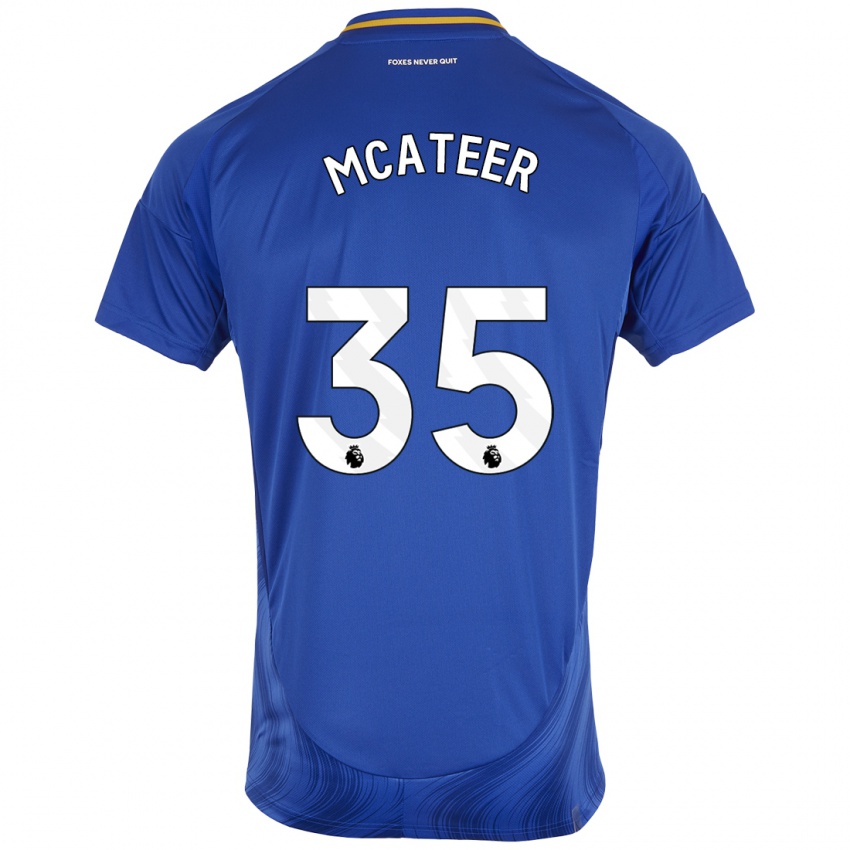 Niño Camiseta Kasey Mcateer #35 Azul Blanco 1ª Equipación 2024/25 La Camisa Argentina