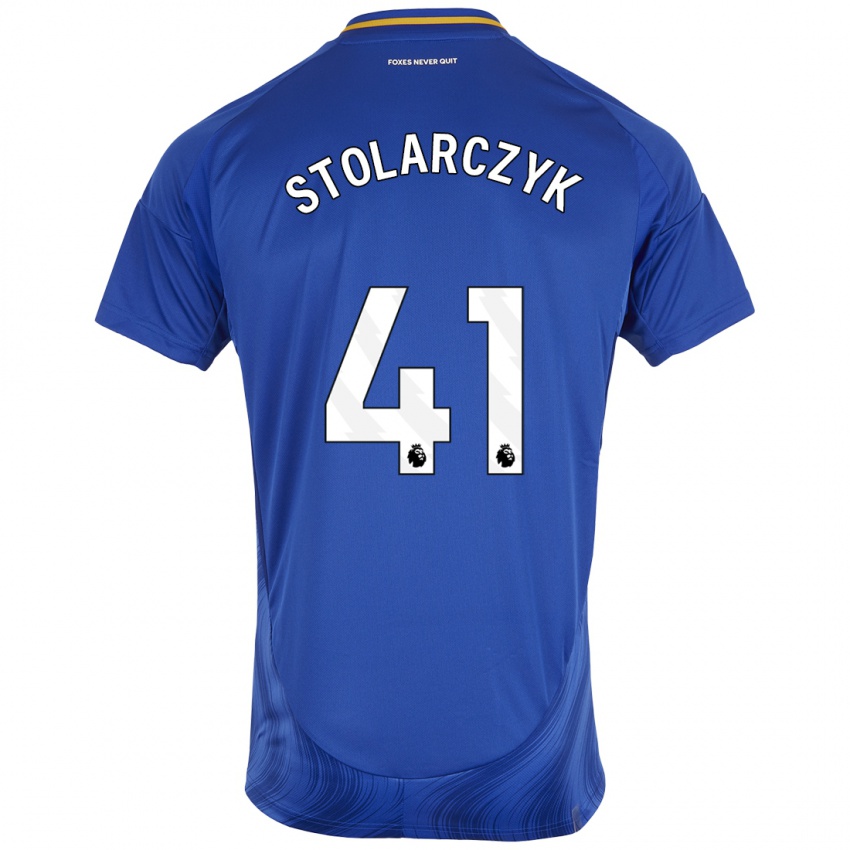 Niño Camiseta Jakub Stolarczyk #41 Azul Blanco 1ª Equipación 2024/25 La Camisa Argentina