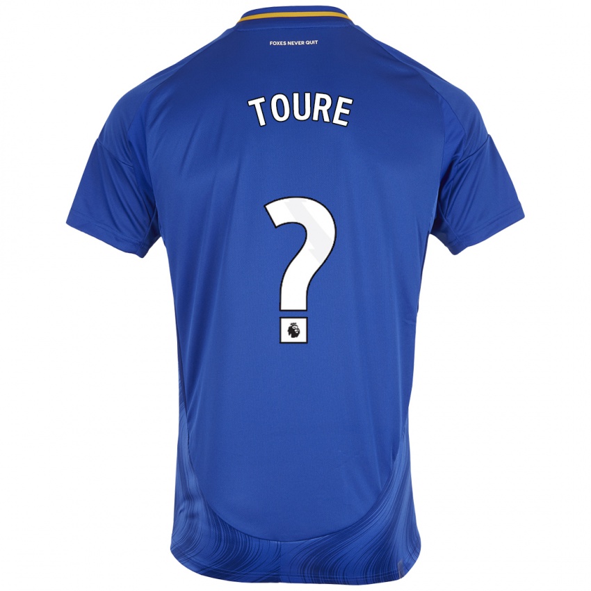 Niño Camiseta Yassine Toure #0 Azul Blanco 1ª Equipación 2024/25 La Camisa Argentina