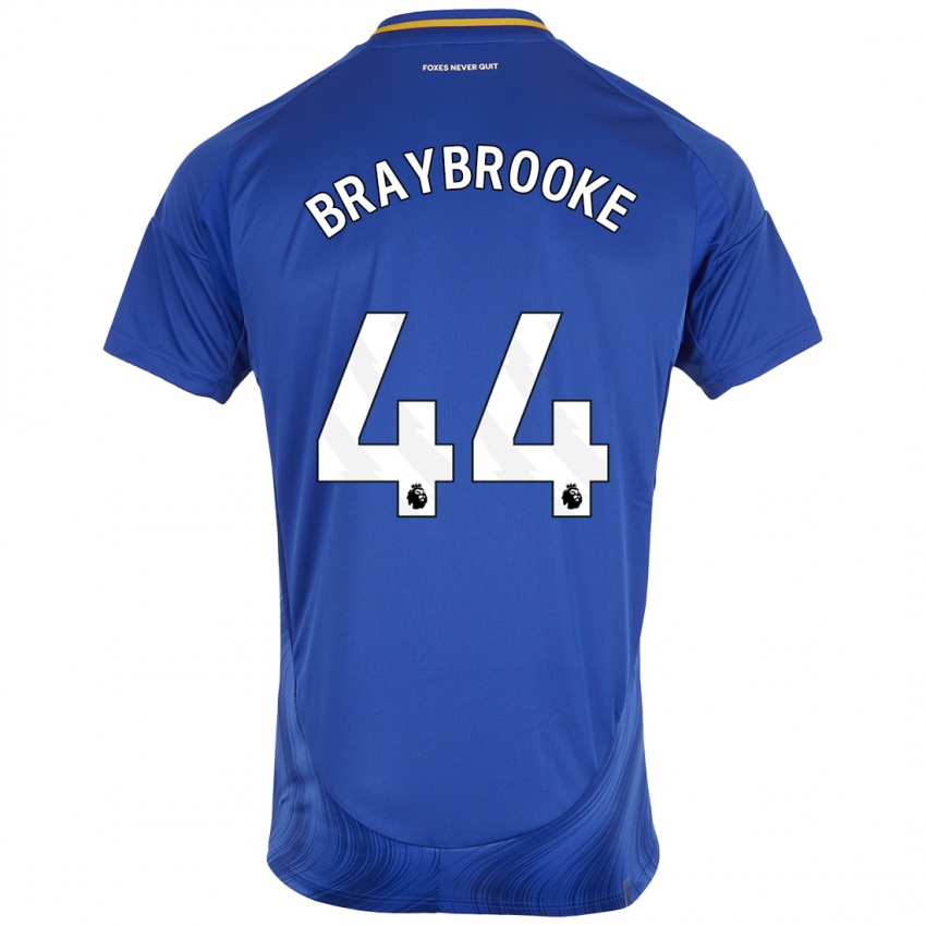 Niño Camiseta Sammy Braybrooke #44 Azul Blanco 1ª Equipación 2024/25 La Camisa Argentina