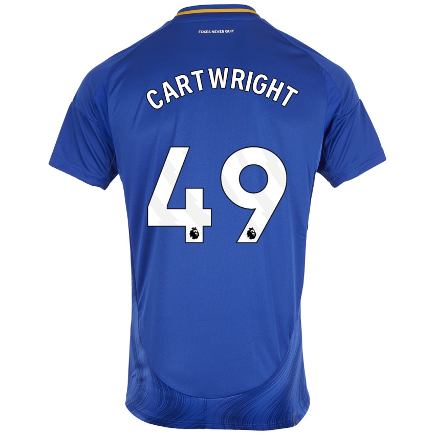 Niño Camiseta Henry Cartwright #49 Azul Blanco 1ª Equipación 2024/25 La Camisa Argentina