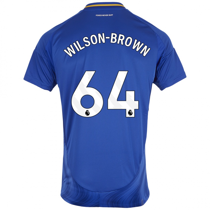 Niño Camiseta Thomas Wilson-Brown #64 Azul Blanco 1ª Equipación 2024/25 La Camisa Argentina