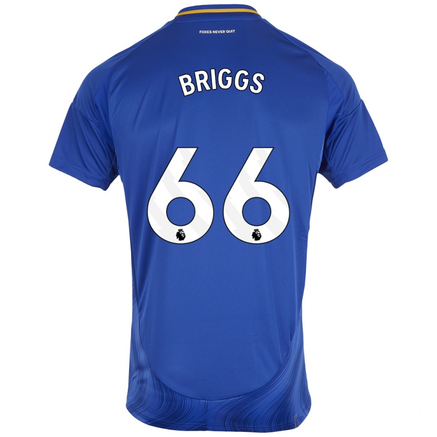 Niño Camiseta Logan Briggs #66 Azul Blanco 1ª Equipación 2024/25 La Camisa Argentina