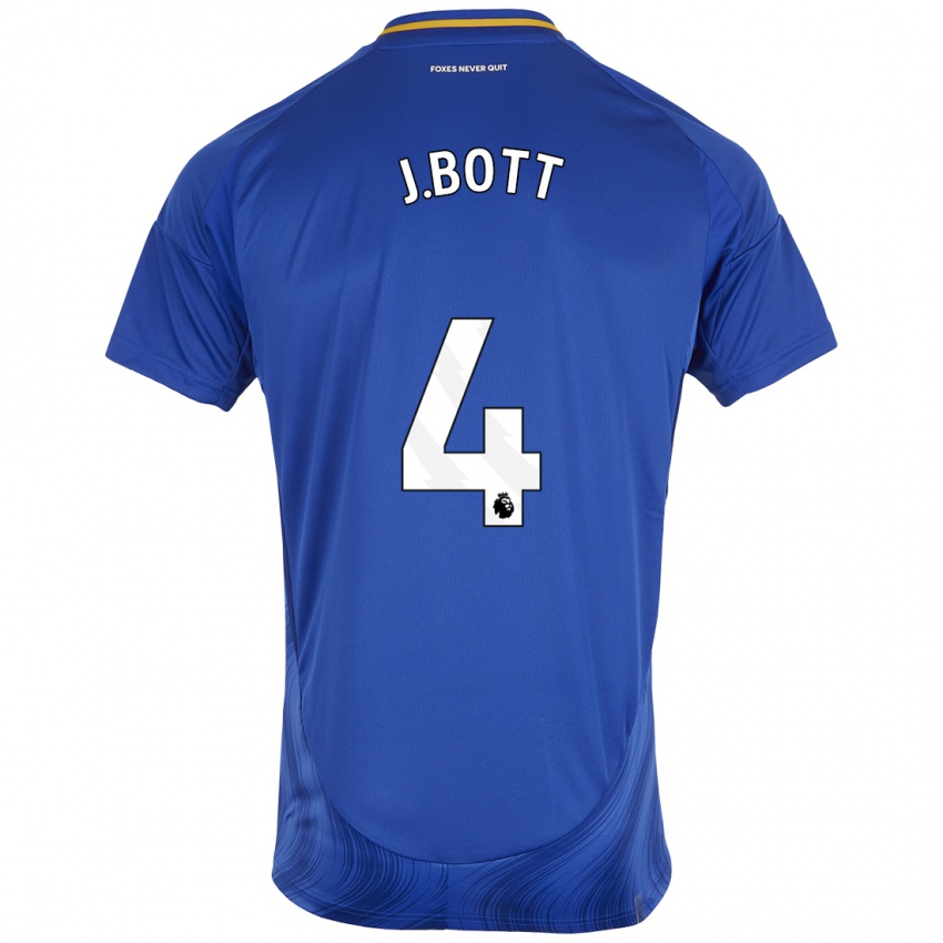 Niño Camiseta C. J. Bott #4 Azul Blanco 1ª Equipación 2024/25 La Camisa Argentina